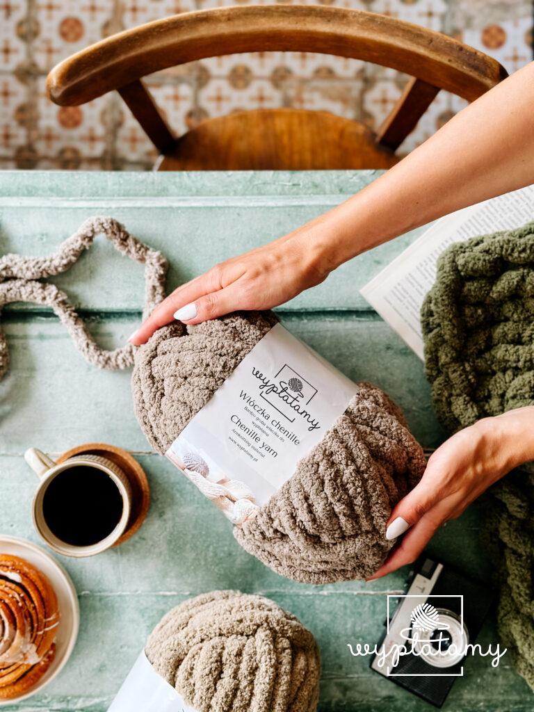 Gruba włóczka chenille