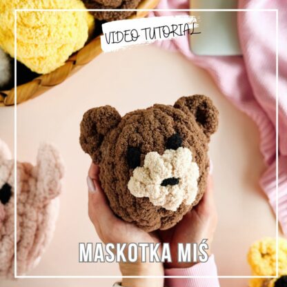 Pleciony miś – urocza, puchata maskotka handmade bez szydełka! 🐻