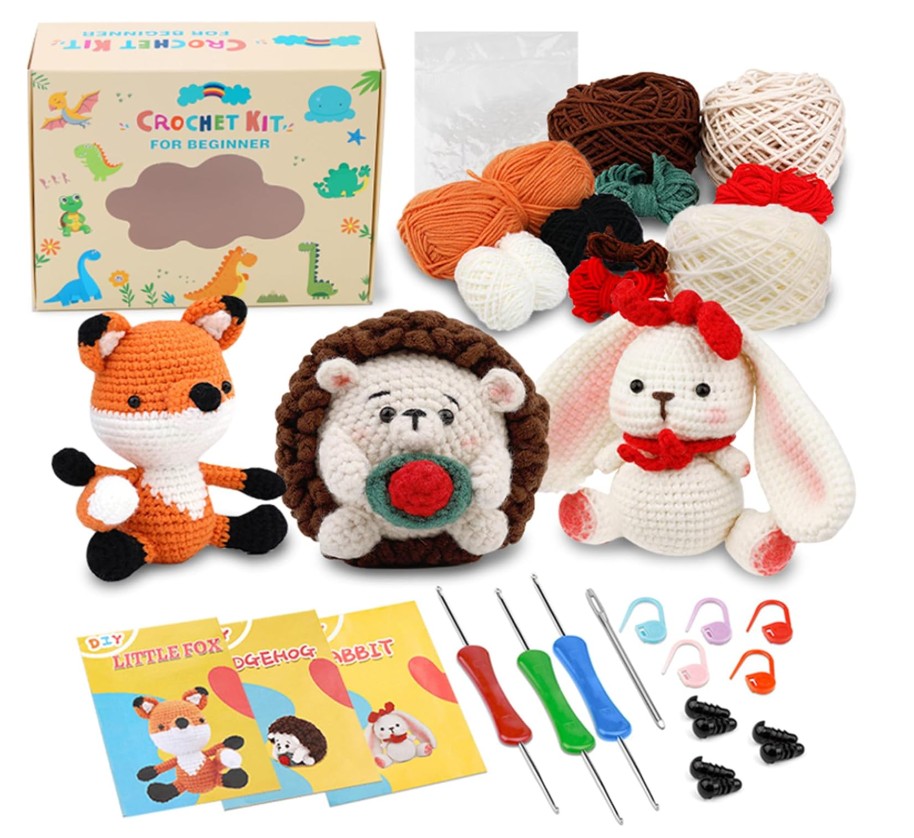 Zestaw do szydełkowania DIY -  Leśni przyjaciele - obrazek 3
