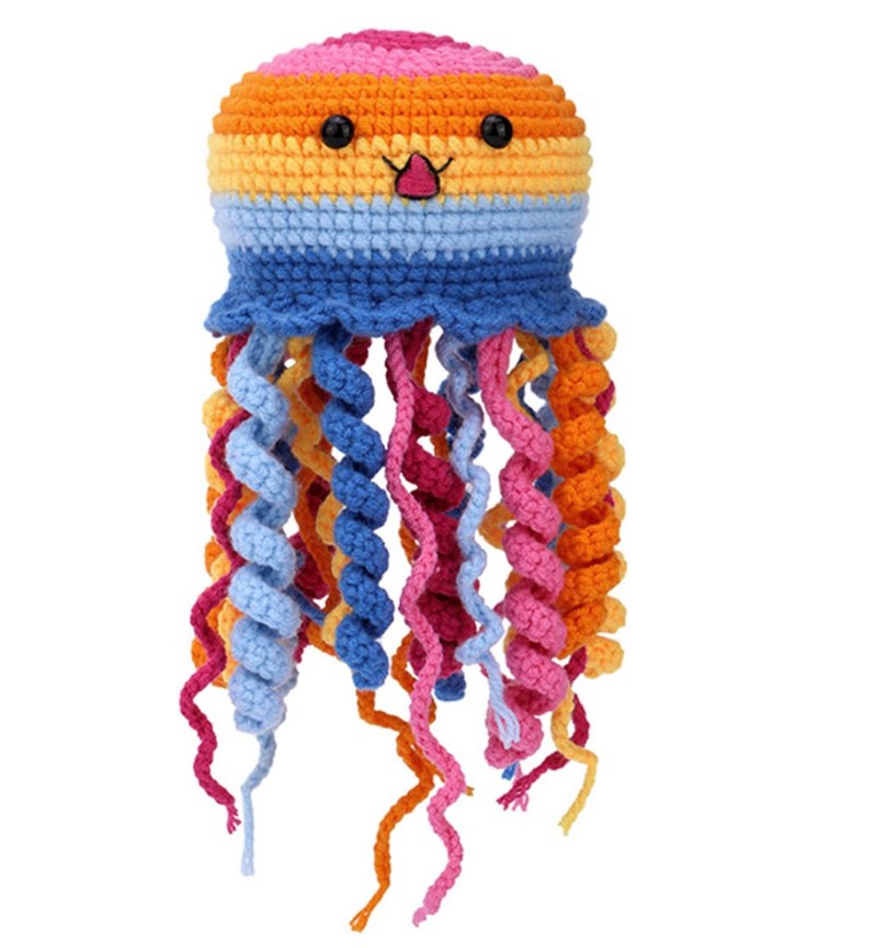 Zestaw do szydełkowania DIY - Kolorowe Meduzy - obrazek 2