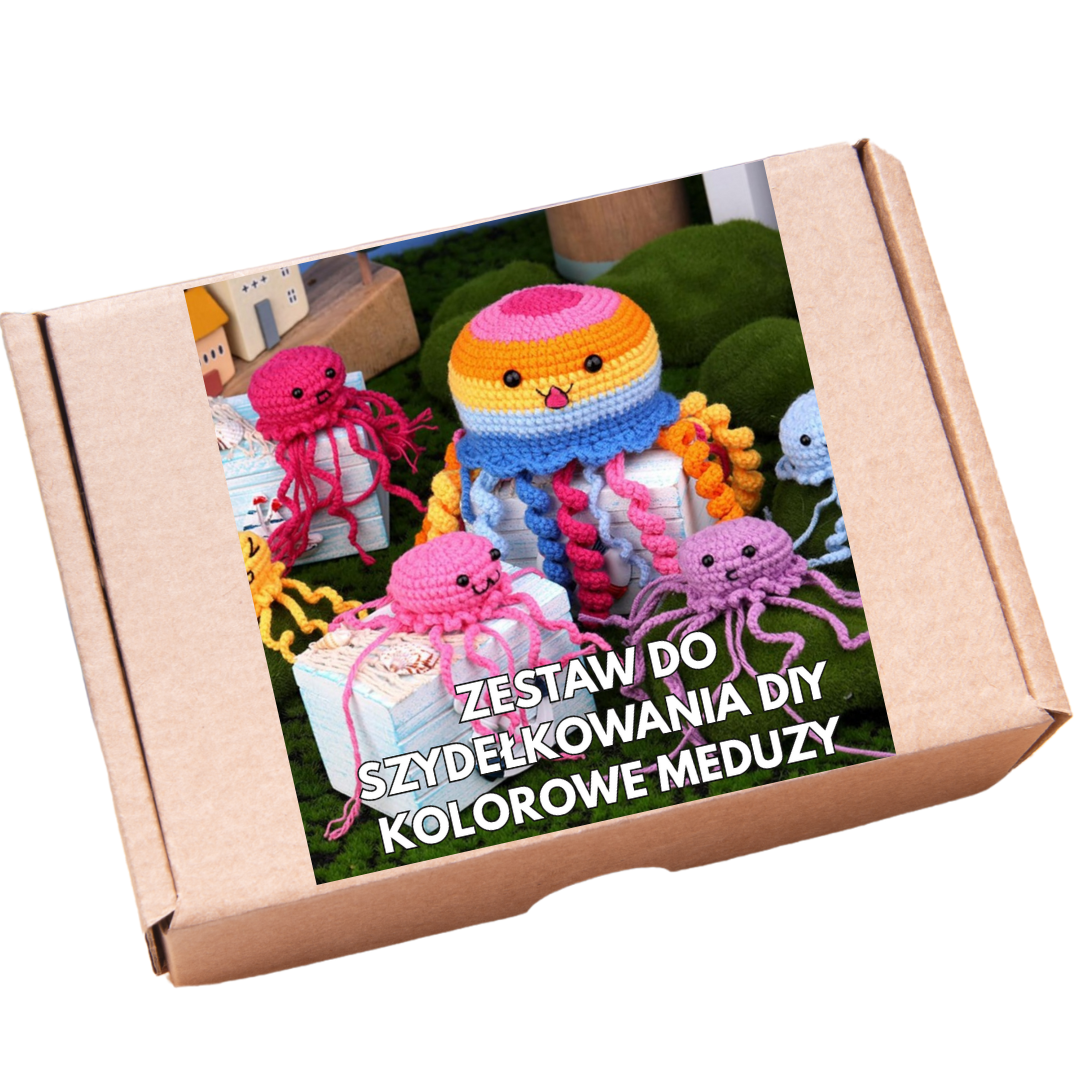 Zestaw do szydełkowania DIY - Kolorowe Meduzy