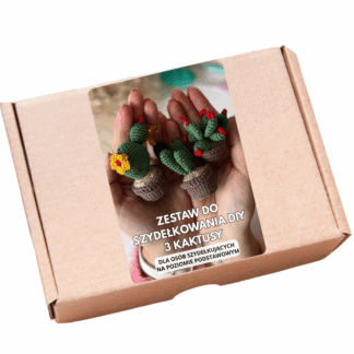 Zestaw do szydełkowania DIY - Mini Kaktusy (3 szt.)