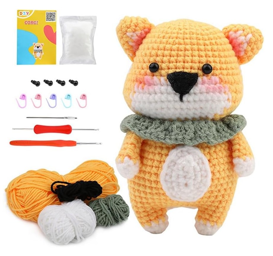 Zestaw do szydełkowania DIY - Piesek Corgi - obrazek 3