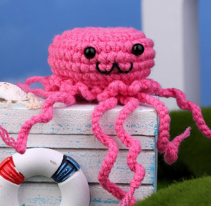 Zestaw do szydełkowania DIY - Kolorowe Meduzy - obrazek 4