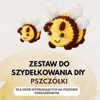 Zestaw do szydełkowania DIY pszczoła – materiały do wykonania dwóch maskotek