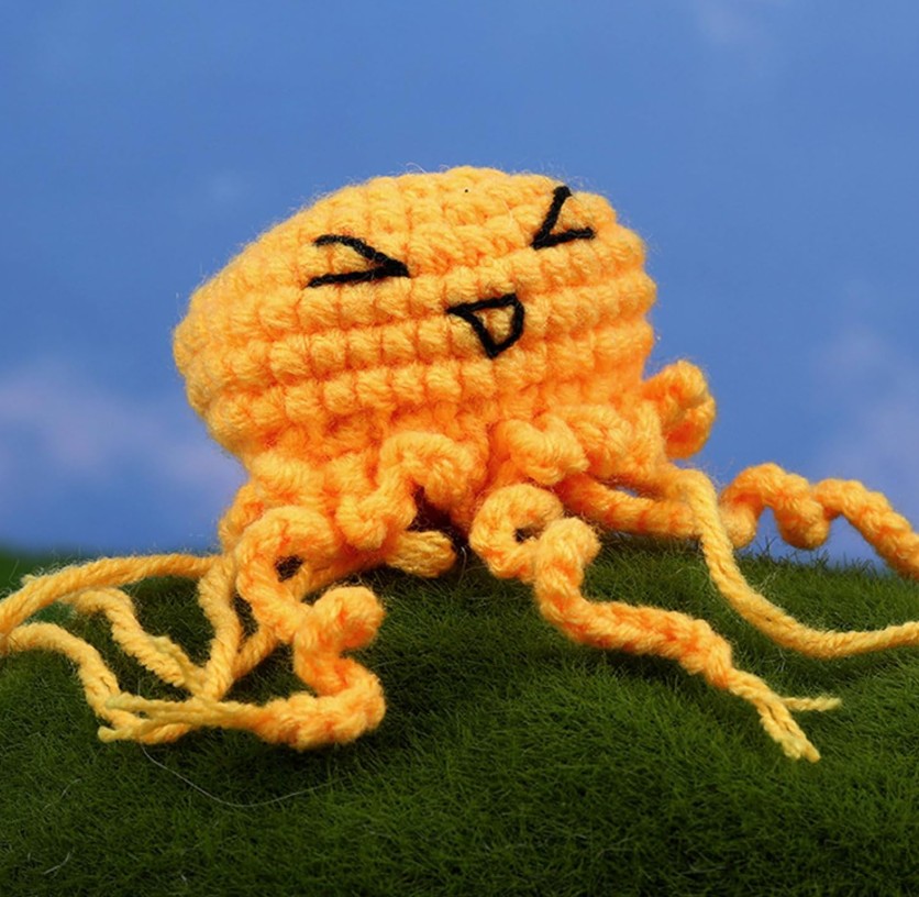 Zestaw do szydełkowania DIY - Kolorowe Meduzy - obrazek 7