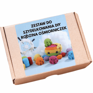 Zestaw do szydełkowania DIY -  rodzina ośmiorniczek