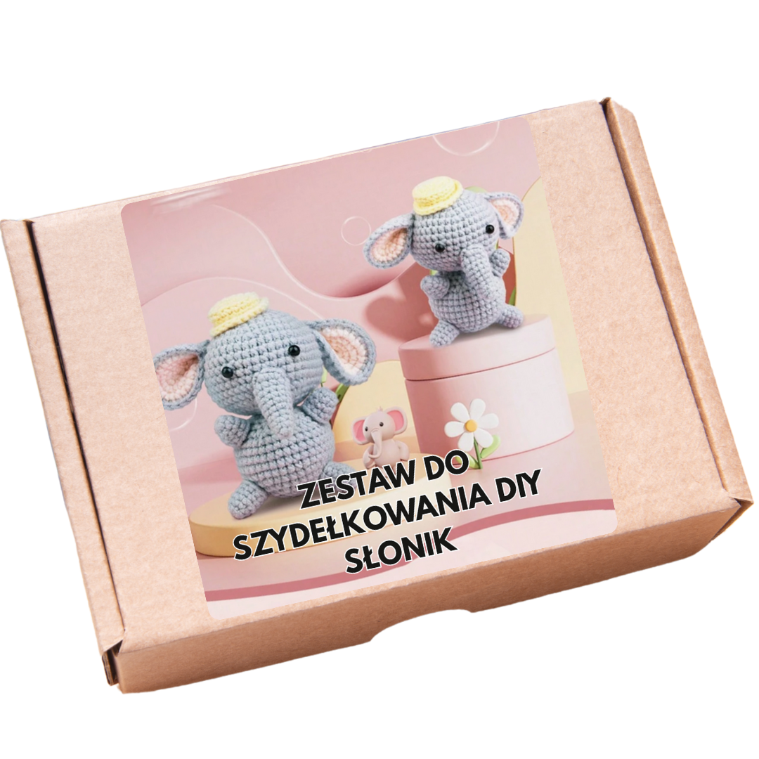 Zestaw do szydełkowania DIY - Słonik