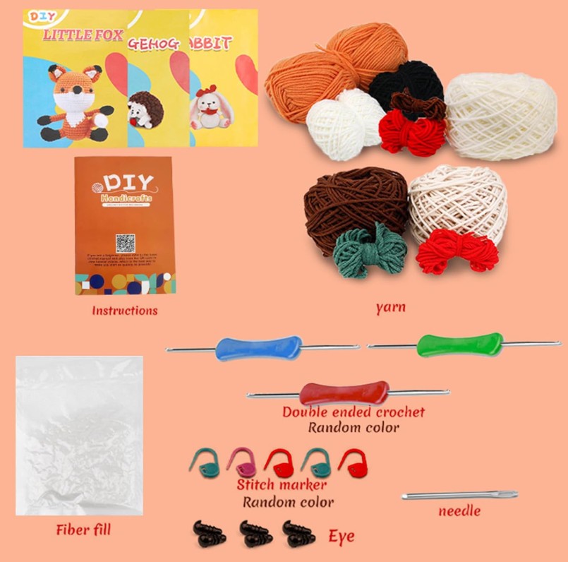 Zestaw do szydełkowania DIY -  Leśni przyjaciele - obrazek 4