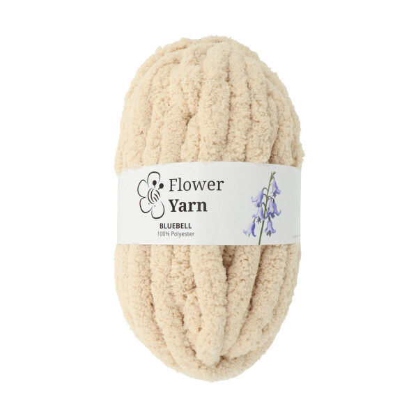 WŁÓCZKA FLOWERYARN BLUEBELL, 100% POLIESTER, KOL. BEŻ JASNY, 250G.