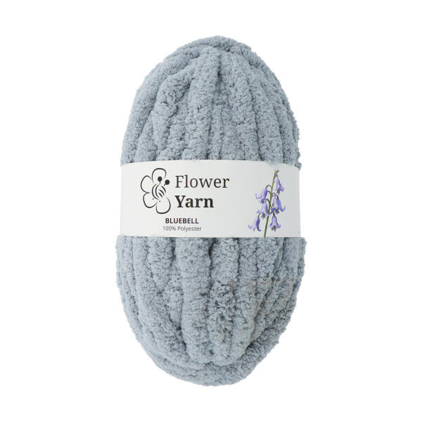 WŁÓCZKA FLOWERYARN BLUEBELL, 100% POLIESTER, KOL. SZARY, 250G.