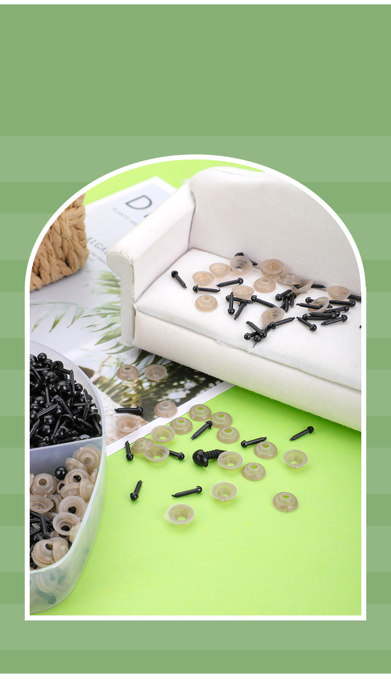 Zestaw oczek i nosków do maskotek - komplet elementów do wykończenia rękodzielniczych projektów - obrazek 4