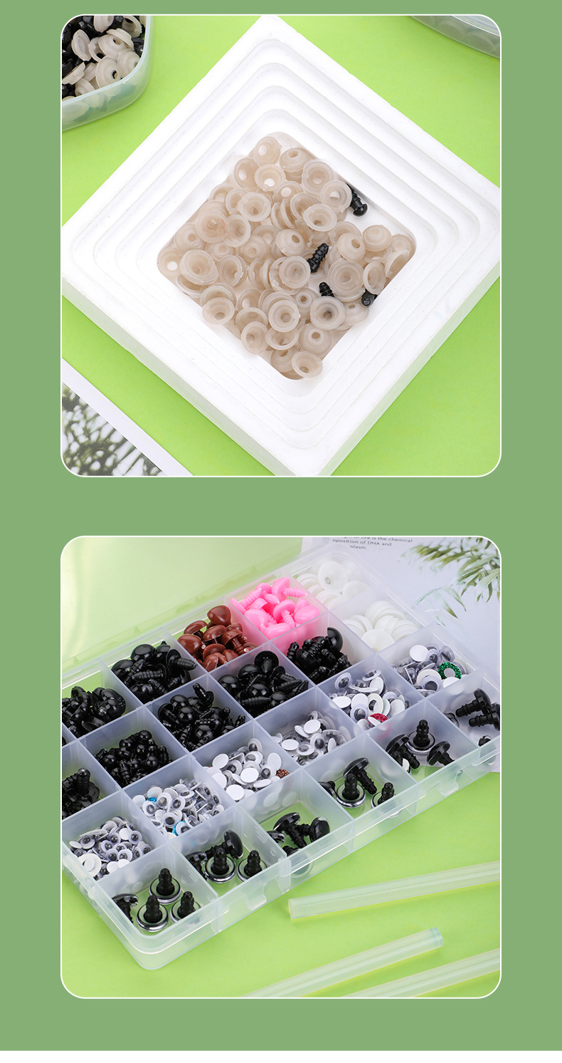 Zestaw oczek i nosków do maskotek - komplet elementów do wykończenia rękodzielniczych projektów - obrazek 3