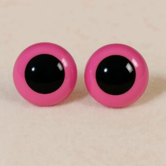 Oczka z różową tęczówką 10 mm - zestaw 2 sztuk