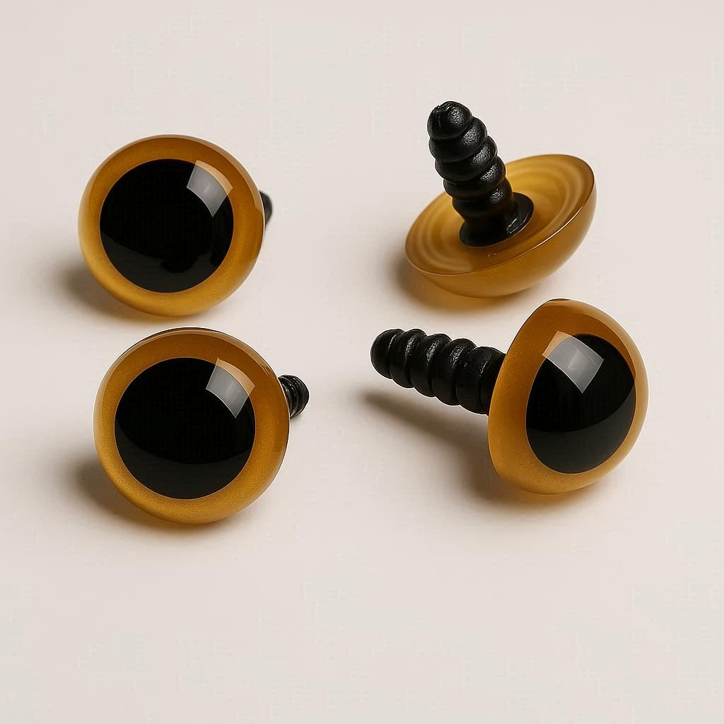 Oczka ze złotą tęczówką 40 mm - zestaw 2 sztuk - obrazek 2