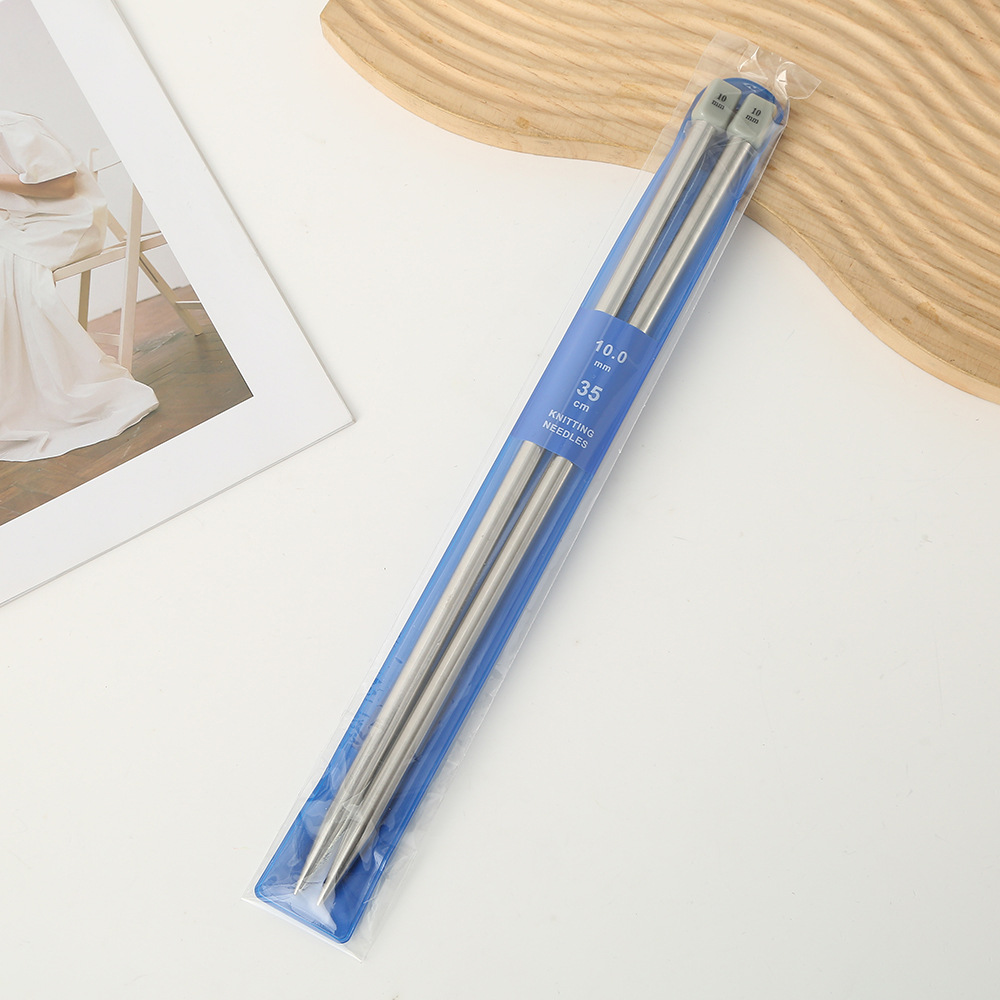 Druty metalowe do dziergania 35 cm, 10 mm