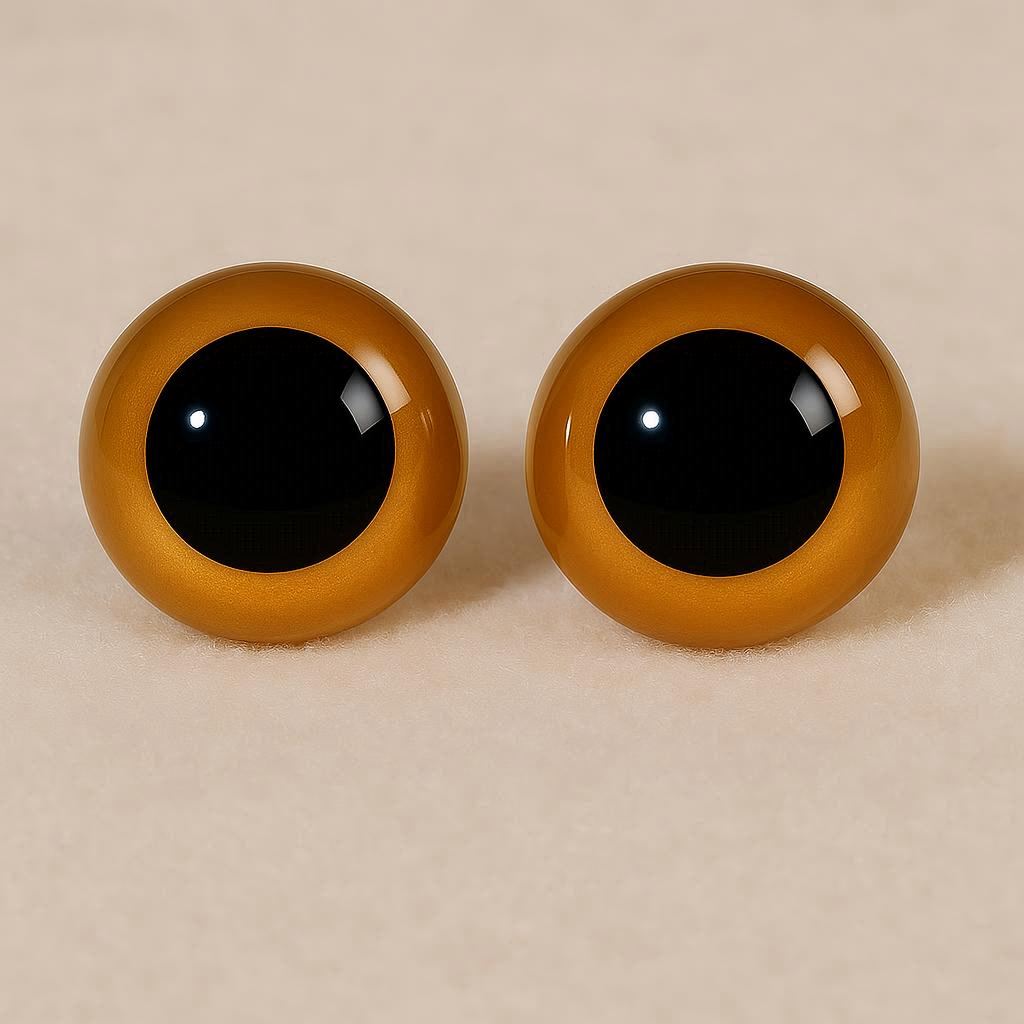 Oczka ze złotą tęczówką 40 mm - zestaw 2 sztuk