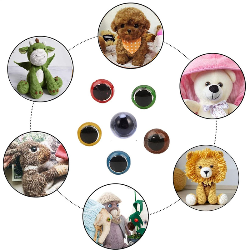 Oczka z różową tęczówką 20 mm - zestaw 2 sztuk - obrazek 3