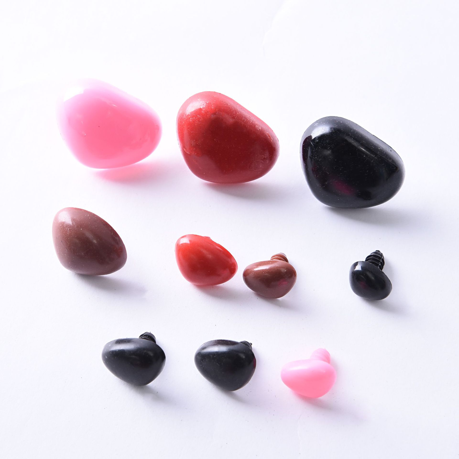 Noski do maskotek w kolorze czarnym 11x13 mm - zestaw 5 sztuk - obrazek 3