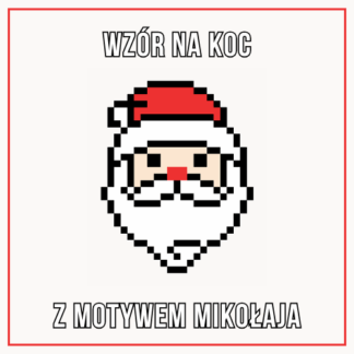 Koc z motywem Mikołaja wykonany z grubej włóczki – wzór PDF