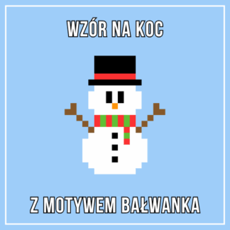 Motyw bałwanka do koca z grubej włóczki – wzór PDF