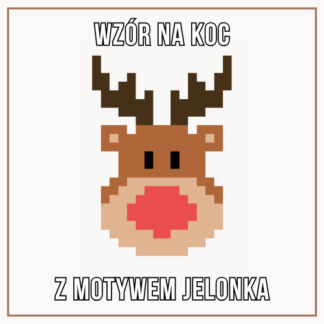 Motyw jelonka do koca z grubej włóczki – wzór PDF