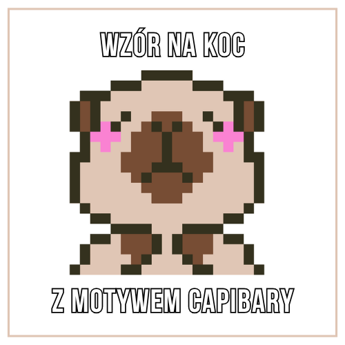 Motyw kapibary do koca z grubej włóczki – wzór PDF