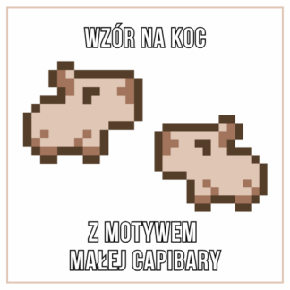 Motyw małej kapibary do koca z grubej włóczki – wzór PDF