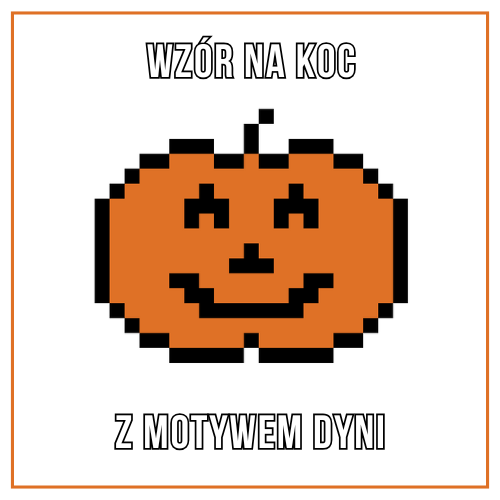 Koc z motywem dyni – wzór na koc z grubej włóczki 🎃