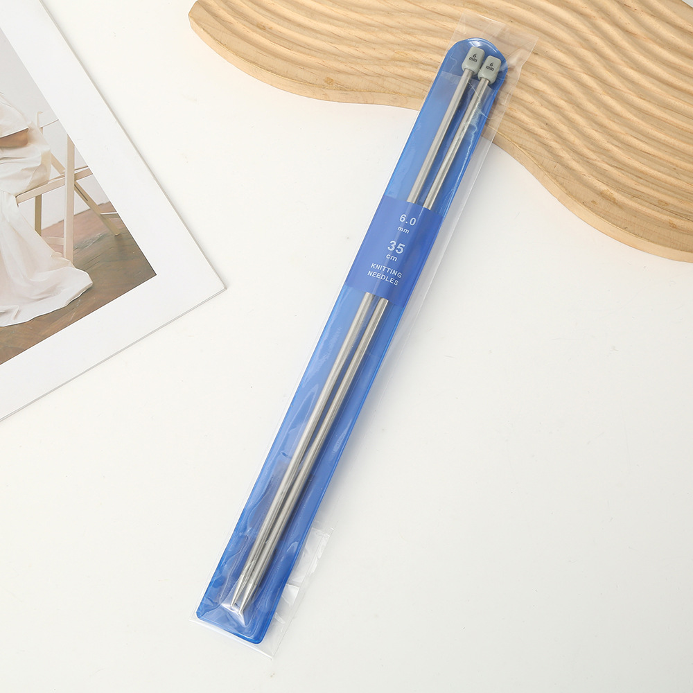 Druty metalowe do dziergania 35 cm, 6 mm