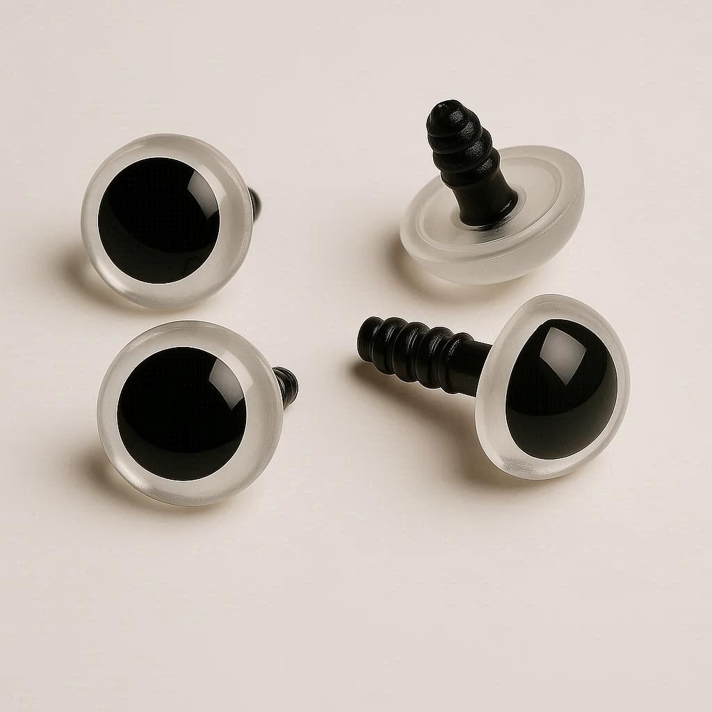 Oczka z bezbarwną tęczówką 30 mm - zestaw 2 sztuk - obrazek 2