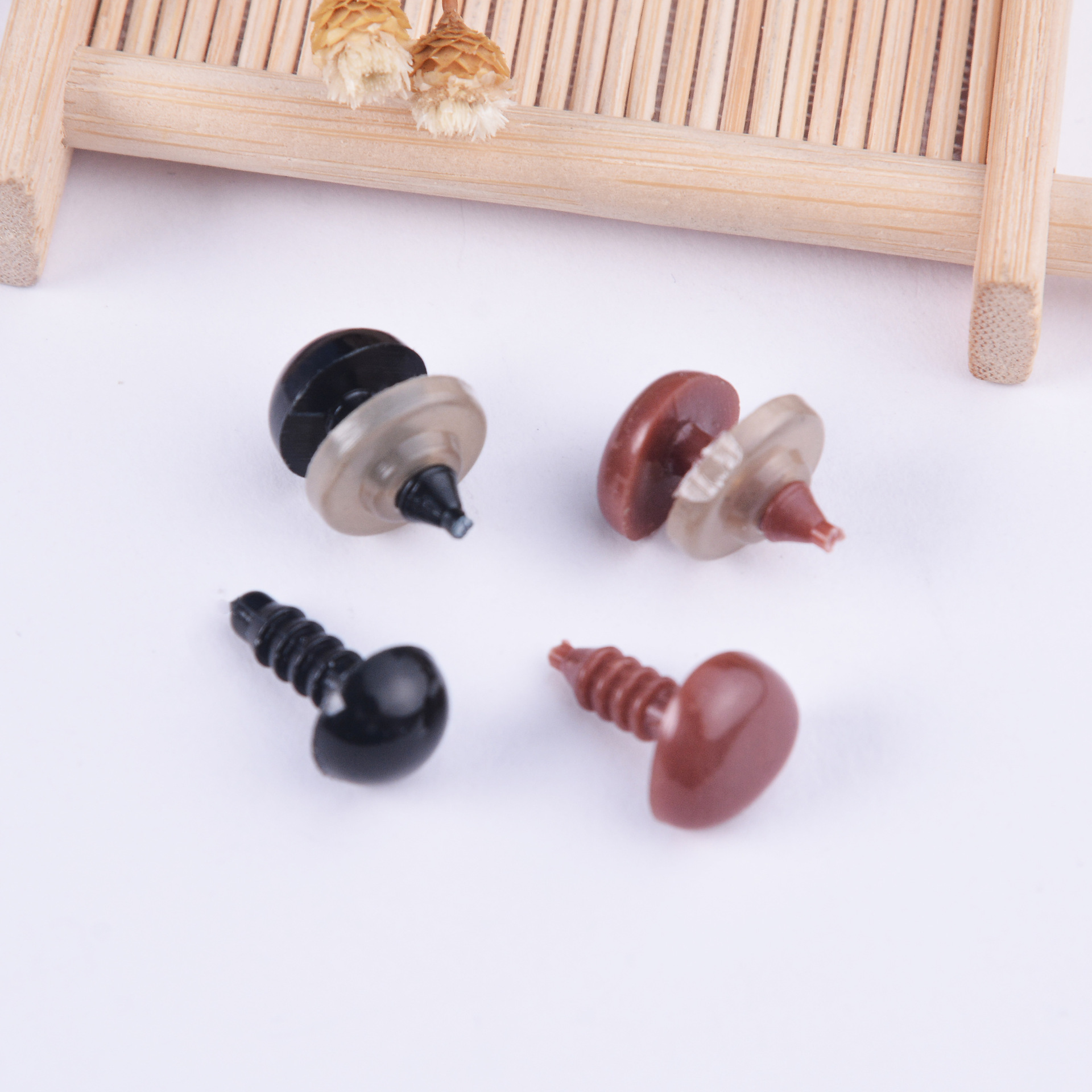 Noski do maskotek w kolorze czarnym 11x13 mm - zestaw 5 sztuk - obrazek 4