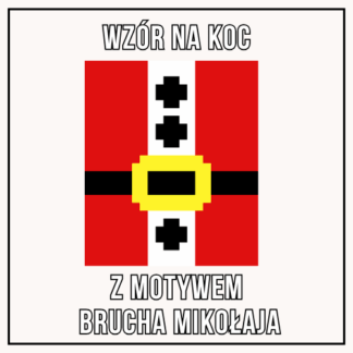 Motyw brzucha Mikołaja do koca z grubej włóczki – wzór PDF