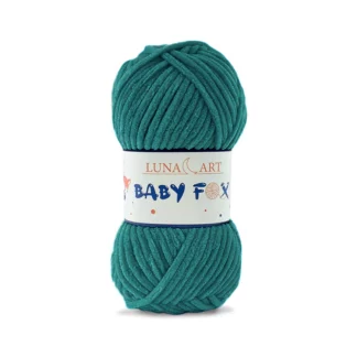 Luna Art Baby Fox 63 morski  - puszysta włóczka szenilowa do maskotek