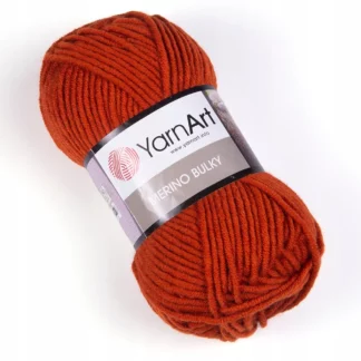 Włóczka YarnArt Merino Bulky 3027 pomarańcz - gruba, ciepła włóczka wełniano-akrylowa do szydełkowania i na druty