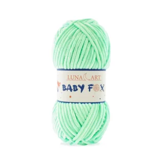 Luna Art Baby Fox 57 mięta - puszysta włóczka szenilowa do maskotek