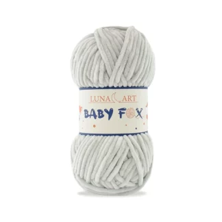 Luna Art Baby Fox 33 jasny szary - puszysta włóczka szenilowa do maskotek