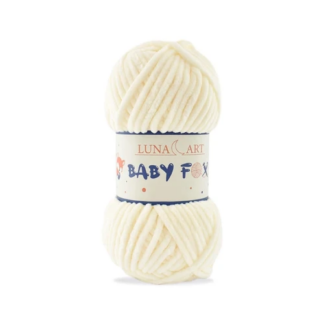 Luna Art Baby Fox 02 ecru - puszysta włóczka szenilowa do maskotek