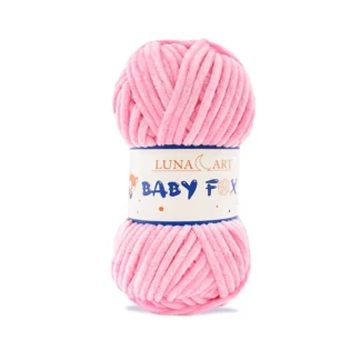 Luna Art Baby Fox 05 średni róż - puszysta włóczka szenilowa do maskotek