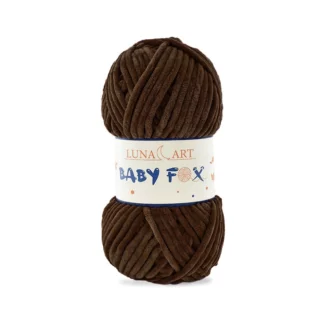 Luna Art Baby Fox 75 czekolada - puszysta włóczka szenilowa do maskotek