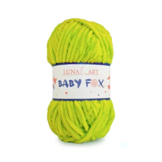 Luna Art Baby Fox 85 kiwi - puszysta włóczka szenilowa do maskotek