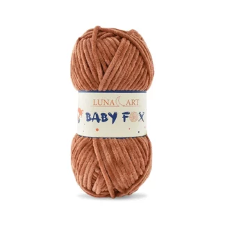 Luna Art Baby Fox 41 jasny brąz - puszysta włóczka szenilowa do maskotek