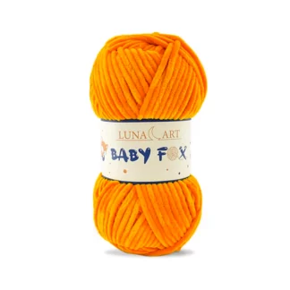 Luna Art Baby Fox 67 pomarańczowy - puszysta włóczka szenilowa do maskotek