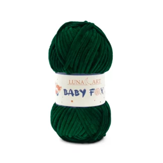 Luna Art Baby Fox 70 głęboka zieleń - puszysta włóczka szenilowa do maskotek