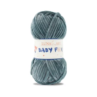 Luna Art Baby Fox 30 stalowy - puszysta włóczka szenilowa do maskotek