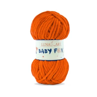 Luna Art Baby Fox 77 ciemny pomarańcz - puszysta włóczka szenilowa do maskotek