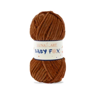 Luna Art Baby Fox 60 kasztan - puszysta włóczka szenilowa do maskotek