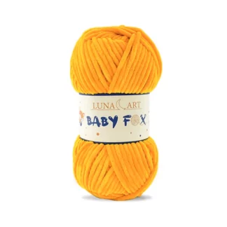Luna Art Baby Fox 87 intensywny żółty - puszysta włóczka szenilowa do maskotek
