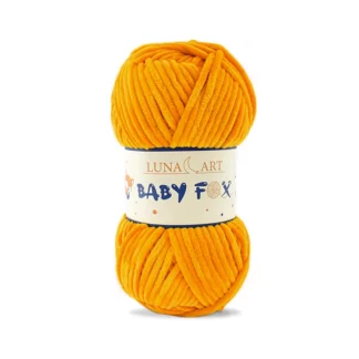 Luna Art Baby Fox 25 pomarańcz - puszysta włóczka szenilowa do maskotek
