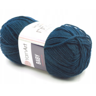 Włóczka YarnArt Baby 850 ciemny turkusowy - delikatna antyalergiczna włóczka na ubranka i kocyki dla dzieci